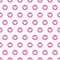 Hearts like social media button, polka dot style, seamless pattern