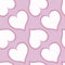 hearts made of fabric, patchwork sewing. Design element - love, valentine, patchwork