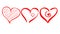 Hearts outline sketch sketched heart love outlined shape vector symbol design hand drawn drawing graphic marriage print red set