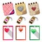 Hearts paper labels set - Illustration