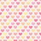 Hearts pastel bright colors seamless pattern