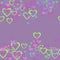 Hearts on a purple background.