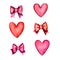 Hearts and ribbons  clipart