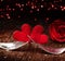 Hearts, rose and forks for Valentine`s Day