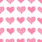 Hearts seamless vector pattern