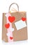 Hearts on shopping bag