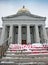 Hearts on the steps of the Vermont Statehouse