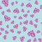 Hearts sweet seamless repeat pattern design