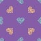 Hearts sweet seamless repeat pattern design