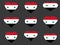 Hearts with the Syrian flag. I love Syria. Syria flag icon set. Vector