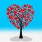 Hearts Tree Shows Valentines Day And Affection