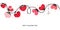 Hearts valentine day doodle hearts Border design vector background