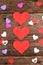 Hearts on weathered wood surface - Series 3