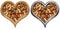 Hearts with Wooden and Metal Frame with Dried Fruit Mix Inside