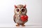 Heartwarming owl on White Background: Perfect for Valentine\\\'s Day Love