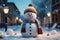 A heartwarming snowman, a symbol of joy for New Year
