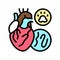 heartworm disease color icon vector illustration