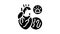 heartworm disease glyph icon animation