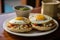 hearty breakfast of freshly-made arepas and eggs