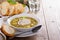 Hearty chicken split pea soup