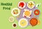 Hearty food icon for menu or recipe design