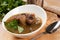 Hearty soup with bone-in ox tail