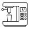 Heat coffee machine icon, outline style