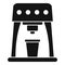 Heat coffee machine icon, simple style