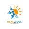 Heat and cool logo vector icon