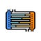 heat exchange apparatus engineer color icon vector illustration