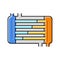 heat exchange apparatus engineer color icon vector illustration