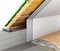 Heat insulation of roofs of the house and installation of a warm floor. 3d