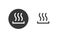 Heat preheat icon vector, simple heating thermal arrows pictogram black button graphic, heated ui line outline art clipart