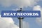 Heat records road sign