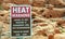 Heat warning sign in Valley of fire state park, Nevada USA