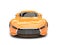 Heat wave orange modern super sports car - front view