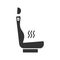 Heated car seat glyph icon