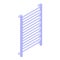 Heated towel rail system icon, isometric style