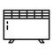 Heater black line icon. Electic equipment. Device for warming the air. Sign for web page, mobile app, banner.