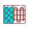 Heater color line icon. Device for supplying heat, for example a radiator or a convector. Pictogram for web page, mobile app,