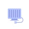 heater or electric radiator icon on white