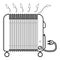 Heater icon, outline style