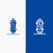 Heater, Water, Heat, Hot, Gas, Geyser Line and Glyph Solid icon Blue banner