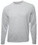 Heather grey longsleeve cotton shirt on invisible mannequin isolated on white
