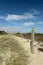 Heather trail near Studland beach on Dorset coast