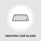 Heating automotive glass flat icon