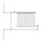 The heating battery connection diagram is one-pipe.