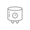 Heating boiler line outline icon