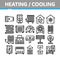 Heating And Cooling Collection Vector Icons Set