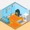 Heating Cooling System Interior Isometric Template
